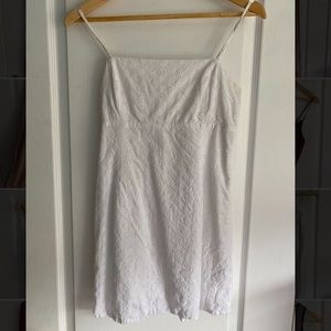 White Textured Dress